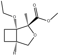 3-Oxabicyclo[3.2.0]heptane-2-carboxylicacid,1-ethoxy-2-methyl-,methylester,(1S,2S,5R)-(9CI) Struktur