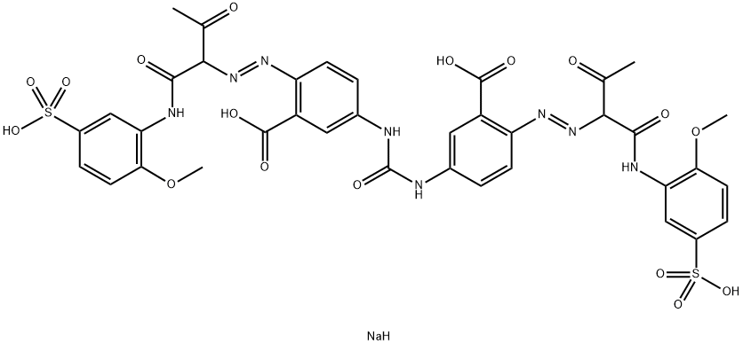 3,3'-(Carbonyldiimino)bis[6-[[1-[[(2-methoxy-5-sulfophenyl)amino]carbonyl]-2-oxopropyl]azo]benzoic acid]tetrasodium salt|