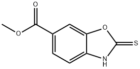 2-Mercaptobenzooxazole-6-carboxylic acid methyl ester Struktur
