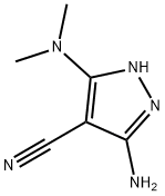 1H-Pyrazole-4-carbonitrile,  3-amino-5-(dimethylamino)- Structure
