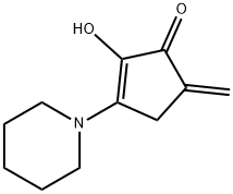 2-ヒドロキシ-5-メチレン-3-(1-ピペリジニル)-2-シクロペンテン-1-オン 化学構造式