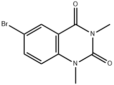 6-溴-1,3-二甲基-喹唑啉-2,4-二酮 结构式