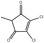 4-Cyclopentene-1,3-dione,  4,5-dichloro-2-methyl- Structure