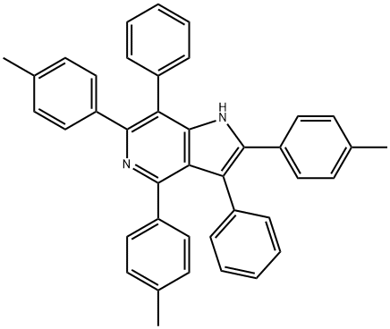 3,7-DIPHENYL-2,4,6-TRIP-TOLYL-1H-PYRROLO[3,2-C]PYRIDINE 化学構造式