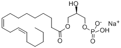 1-LINOLEOYL-SN-GLYCERO-3-PHOSPHATE (MONOSODIUM SALT) 化学構造式