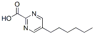 2-Pyrimidinecarboxylic acid, 5-hexyl- (9CI) Structure