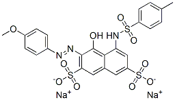 3-[(4-Methoxyphenyl)azo]-4-hydroxy-5-(4-methylphenylsulfonylamino)-2,7-naphthalenedisulfonic acid disodium salt,72796-91-9,结构式