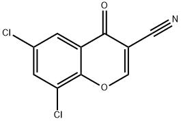 6,8-ジクロロクロモン-3-カルボニトリル 化学構造式