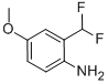 Benzenamine, 2-(difluoromethyl)-4-methoxy- (9CI) 化学構造式