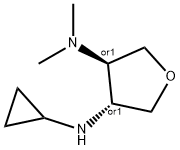 3-(Cyclopropylamino)-4-(N,N-dimethylamino)tetrahydrofuran Struktur