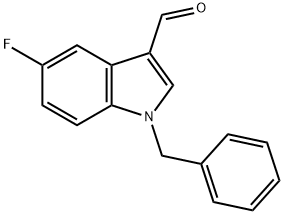 1-ベンジル-5-フルオロ-1H-インドール-3-カルブアルデヒド 化学構造式