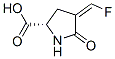 L-Proline, 4-(fluoromethylene)-5-oxo- (9CI) Struktur