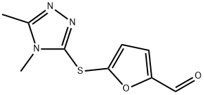 5-[(4,5-DIMETHYL-4H-1,2,4-TRIAZOL-3-YL)SULFANYL]-2-FURALDEHYDE|5-[(4,5-二甲基-1,2,4-三唑-3-基)硫代]糠醛