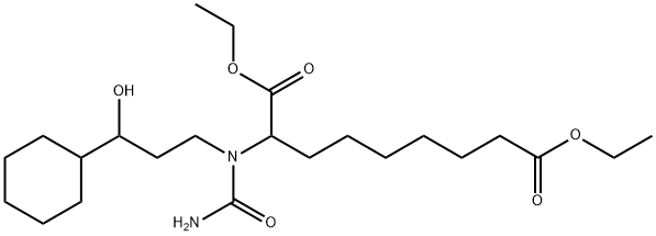 diethyl 2-[(aminocarbonyl)(3-cyclohexyl-3-hydroxypropyl)amino]nonanedioate|