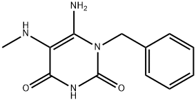 6-Amino-1-benzyl-5-methylaminouracil Struktur