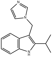 3-(1H-イミダゾール-1-イルメチル)-2-(1-メチルエチル)-1H-インドール 化学構造式