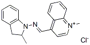 4-[[(2,3-dihydro-2-methyl-1H-indol-1-yl)imino]methyl]-1-methylquinolinium chloride 结构式
