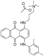 [3-[[4-[(2,4-dimethylphenyl)amino]-9,10-dihydro-9,10-dioxo-1-anthryl]amino]propyl]trimethylammonium acetate Struktur