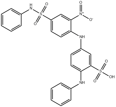 5-[2-nitro-4-[anilinosulphonyl]anilino]-2-anilinobenzenesulphonic acid 结构式