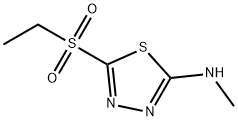 5-(エチルスルホニル)-N-メチル-1,3,4-チアジアゾール-2-アミン 化学構造式