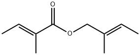 (E)-2-メチル-2-ブテン酸(E)-2-メチル-2-ブテニル 化学構造式