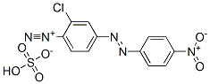 2-chloro-4-[(4-nitrophenyl)azo]benzenediazonium hydrogen sulphate 结构式