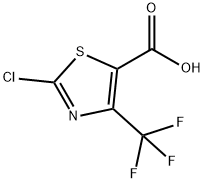 2-CHLORO-4-(TRIFLUOROMETHYL)THIAZOLE-5-CARBOXYLIC ACID, 72850-61-4, 结构式