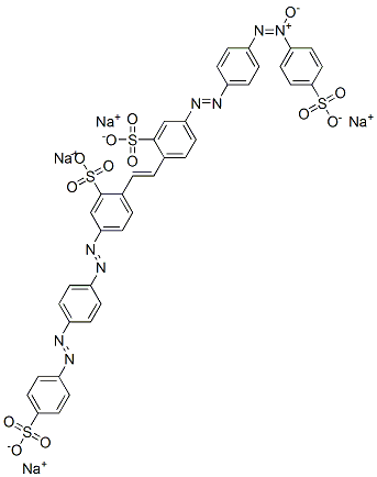 5-[[4-[(4-Sulfophenyl)azo]phenyl]azo]-2-[2-[2-sulfo-4-[[4-[(4-sulfophenyl)-ONN-azoxy]phenyl]azo]phenyl]ethenyl]benzenesulfonic acid tetrasodium salt Structure