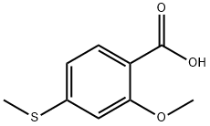 2-メトキシ-4-(メチルチオ)安息香酸 化学構造式