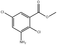 3-アミノ-2,5-ジクロロ安息香酸メチル 化学構造式