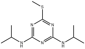 2-メチルチオ-4,6-ビス(イソプロピルアミノ)-1,3,5-トリアジン 化学構造式