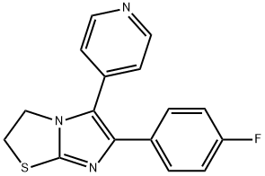 6-(4-氟苯基)-5-(4-吡啶基)-2,3-二氢咪唑并[2,1-B]-噻唑,72873-74-6,结构式