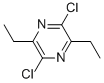 2,5-ジクロロ-3,6-ジエチルピラジン 化学構造式