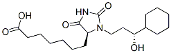 [R-(R*,S*)]-3-(3-cyclohexyl-3-hydroxypropyl)-2,5-dioxoimidazolidine-4-heptanoic acid Struktur