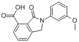 2-(3-METHOXYPHENYL)-3-OXOISOINDOLINE-4-CARBOXYLIC ACID 化学構造式