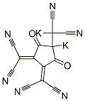 ポタシオ[2,5-ジオキソ-3,4-ビス(ジシアノメチレン)-1-ポタシオシクロペンチル]メタンジカルボニトリル 化学構造式