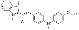 2-[2-[4-[(4-ethoxyphenyl)methylamino]phenyl]vinyl]-1,3,3-trimethyl-3H-indolium chloride 结构式