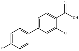 2-CHLORO-4-(4-FLUOROPHENYL)BENZOIC ACID Struktur
