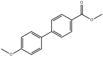 4'-甲氧基[1,1'-联苯]-4-甲酸甲酯,729-17-9,结构式