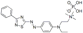 [2-[ethyl[4-[(3-phenyl-1,2,4-thiadiazol-5-yl)azo]phenyl]amino]ethyl]trimethylammonium dihydrogen phosphate Structure