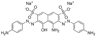 disodium 4-amino-3,6-bis[(4-aminophenyl)azo]-5-hydroxynaphthalene-2,7-disulphonate|