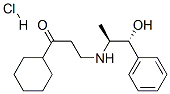 [R-(R*,S*)]-1-cyclohexyl-3-[(2-hydroxy-1-methyl-2-phenylethyl)amino]propan-1-one hydrochloride Structure