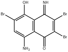 4,8-diamino-2,3,6-tribromo-naphthalene-1,5-dione 结构式