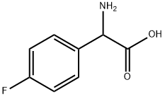 α-アミノ-4-フルオロベンゼン酢酸 化学構造式