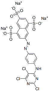 72927-95-8 7-[[4-[(2,5,6-Trichloro-4-pyrimidinyl)amino]phenyl]azo]-1,3,5-naphthalenetrisulfonic acid trisodium salt