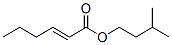 (E)-2-ヘキセン酸3-メチルブチル 化学構造式