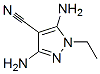 1H-Pyrazole-4-carbonitrile,  3,5-diamino-1-ethyl- 结构式