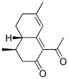 (4R,4aS)-1-Acetyl-4,4a,5,6-tetrahydro-4,7-dimethylnaphthalen-2(3H)-one 结构式