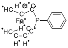 1 1'-BIS(PHENYLPHOSPHINIDENE)FERROCENE 化学構造式