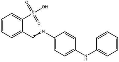 2-[[[4-(フェニルアミノ)フェニル]イミノ]メチル]ベンゼンスルホン酸 化学構造式